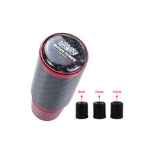 Load image into Gallery viewer, Brand New Universal Mugen Red Real Carbon Fiber Racing Gear Stick Shift Knob For MT Manual M12 M10 M8