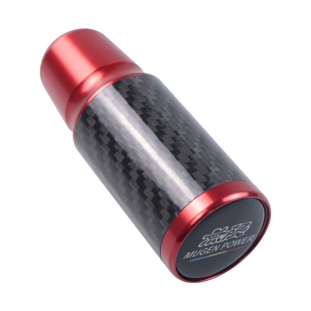 Brand New Universal Mugen Red Real Carbon Fiber Racing Gear Stick Shift Knob For MT Manual M12 M10 M8