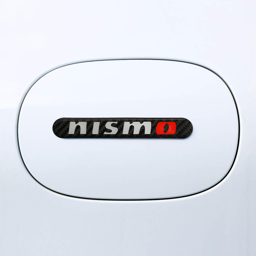 Brand New 4PCS Nismo Real Carbon Fiber Black Car Trunk Side Fenders Door Badge Scratch Guard Sticker