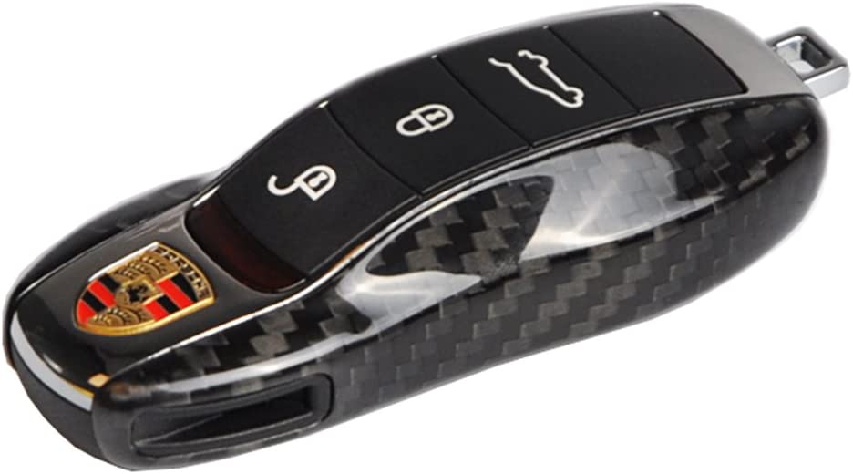Brand New Real Carbon Fiber Key Fob Cover Case Shell For Porsche Boxster 718 Macan 911