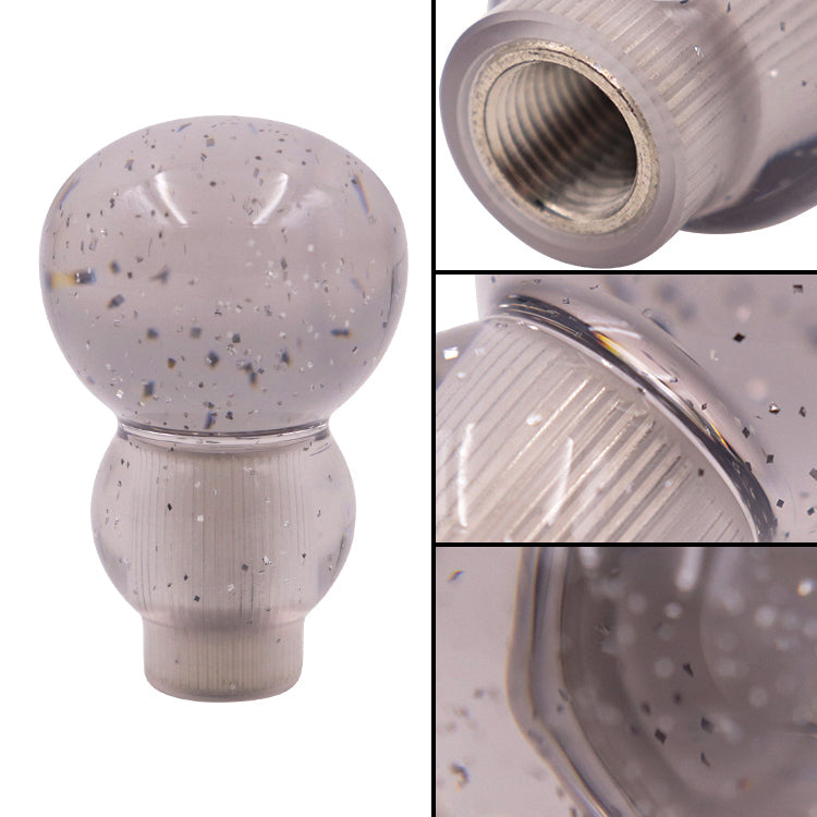 BRAND NEW JDM UNIVERSAL GOURD Glitter Gunmetal Manual Car Racing Gear Shift Knob Shifter M8 M10 M12