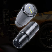 Load image into Gallery viewer, Brand New Universal Momo Black Real Carbon Fiber Racing Gear Stick Shift Knob For MT Manual M12 M10 M8