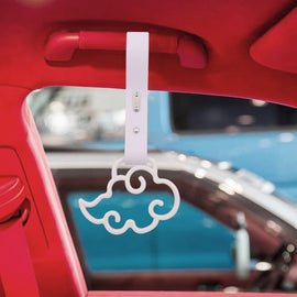 Brand New Cloud Handle White JDM TSURIKAWA Ring Subway Train Bus Black Handle Strap Charm Drift