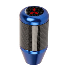Load image into Gallery viewer, Brand New Universal Mitsubishi Blue Real Carbon Fiber Racing Gear Stick Shift Knob For MT Manual M12 M10 M8