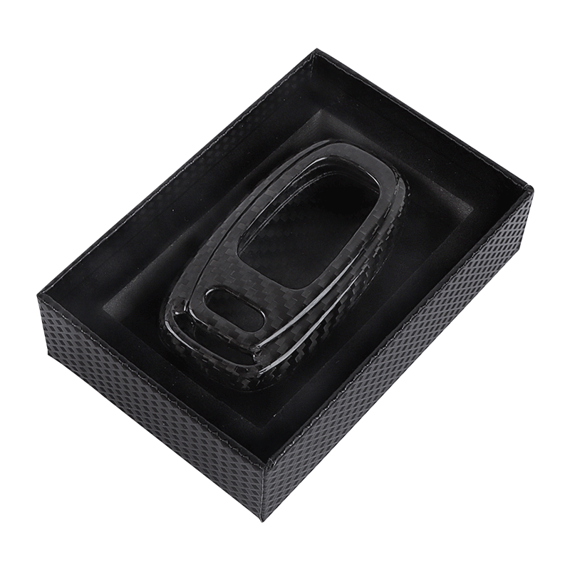 Brand New Black Real Carbon Fiber Key Fob Case Cover Shell Keychain For Audi A3 A4 A5 A6 A7 A8 S4 S5 S6 S7 RS TT Q2 Q3 Q5 Q7 R8 Quattro