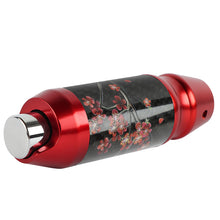 Load image into Gallery viewer, Brand New Universal Sakura Flower Real Carbon Fiber Red Aluminum Automatic Transmission Racing Gear Shift Knob