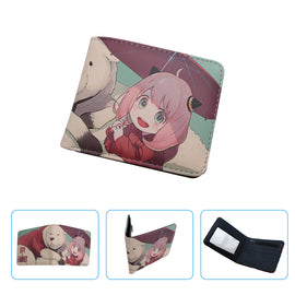 Brand New Unisex SPY X Family Anya Forger Anime Purse Short Bifold Fashion Leather Wallet
