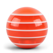 Load image into Gallery viewer, Brand New Jdm Universal Glossy Orange W/White Stripes Round Ball Shifter Shift Knob M8 M10 M12