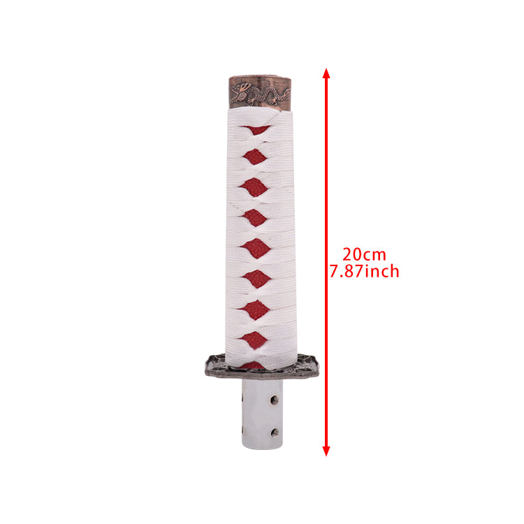 thumbnail image 2 of POSENG 26cm Samurai Sword Automatic Gear Shift Knob – Stainless Steel, Universal Fit W/ 4 Adapters – Katana Style 2 of 2