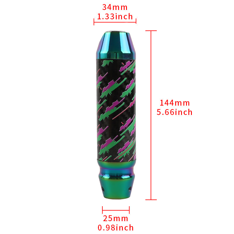 Brand New HKS Style Universal Real Carbon Fiber Neo Chrome Aluminum Automatic Transmission Racing Gear Shift Knob