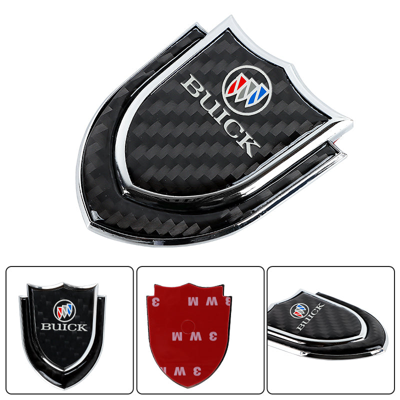 BRAND NEW BUICK 1PCS Metal Real Carbon Fiber VIP Luxury Car Emblem Badge Decals