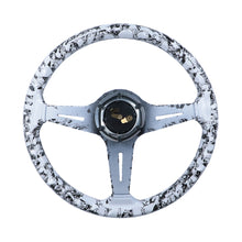 Load image into Gallery viewer, BRAND NEW UNIVERSAL 350MM 14&#39;&#39; Graphic Skull Look Acrylic Deep Dish 6 Holes Steering Wheel w/Horn Button Cover