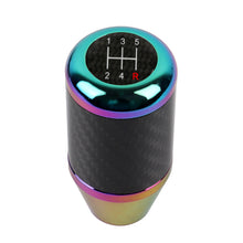 Load image into Gallery viewer, Brand New Universal 5 SPEED Neo-Chrome Real Carbon Fiber Racing Gear Stick Shift Knob For MT Manual M12 M10 M8