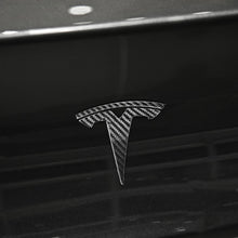 Load image into Gallery viewer, BRAND NEW 2020-2023 Tesla Model Y Logo Cover Real Carbon Fiber Rear Trunk Badge Emblem