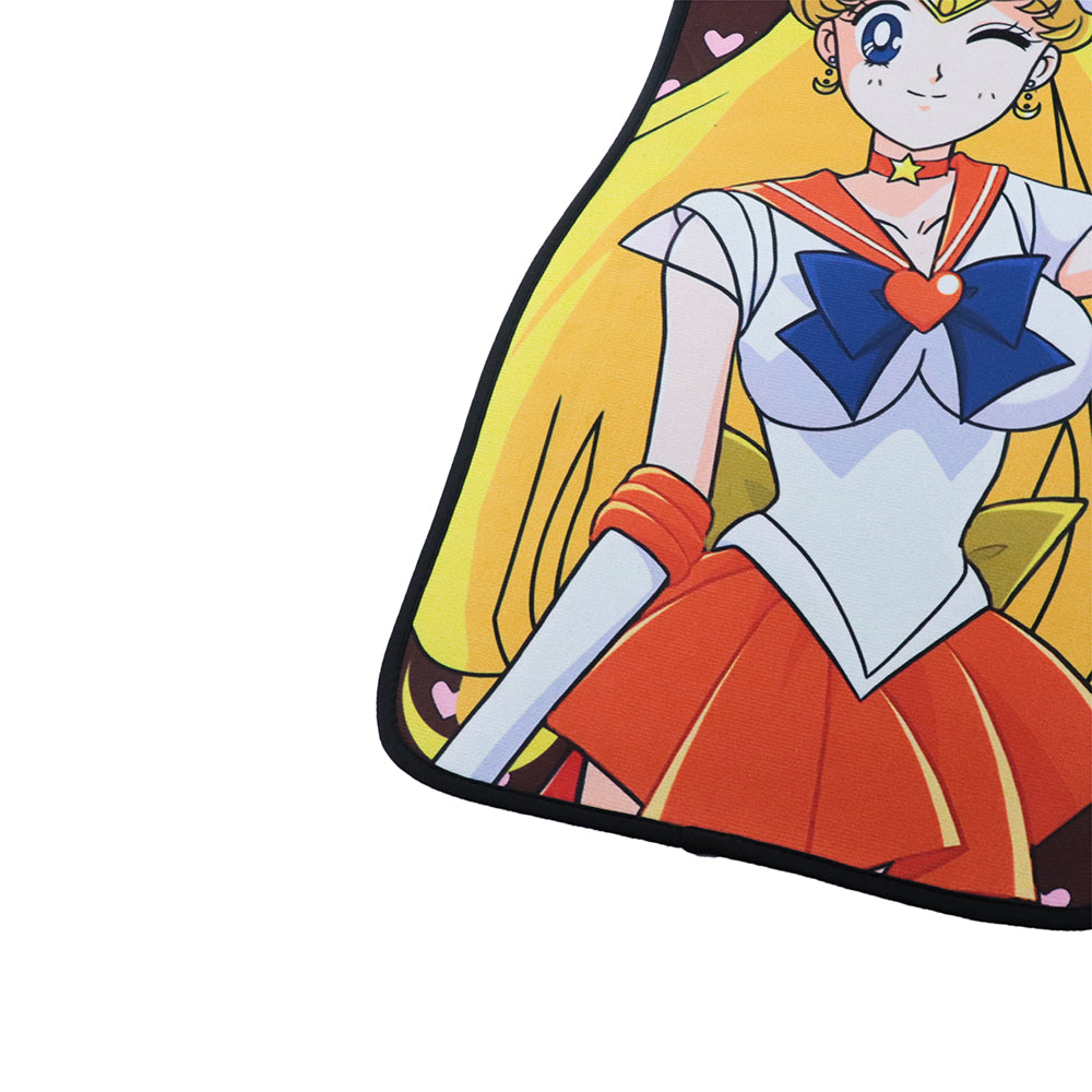 Brand New 4PCS UNIVERSAL ANIME SAILOR VENUS Racing Fabric Car Floor Mats Interior Carpets