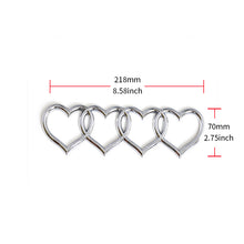Load image into Gallery viewer, Brand New Audi Sport Car Trunk Lid Love Heart Rings Badge Logo Emblem Decoration Chrome