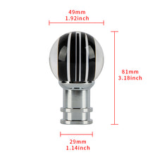 Load image into Gallery viewer, Brand New Universal Jdm Round Ball Crystal Clear Black Stripes Manual Car Racing Gear Shift Knob Shifter M12 M10 M8