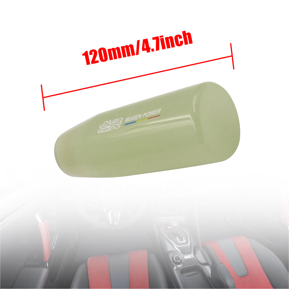 Brand New Universal 12CM Mugen Glow in the Dark Green Pearl Long Stick Manual Car Gear Shift Knob Shifter M8 M10 M12