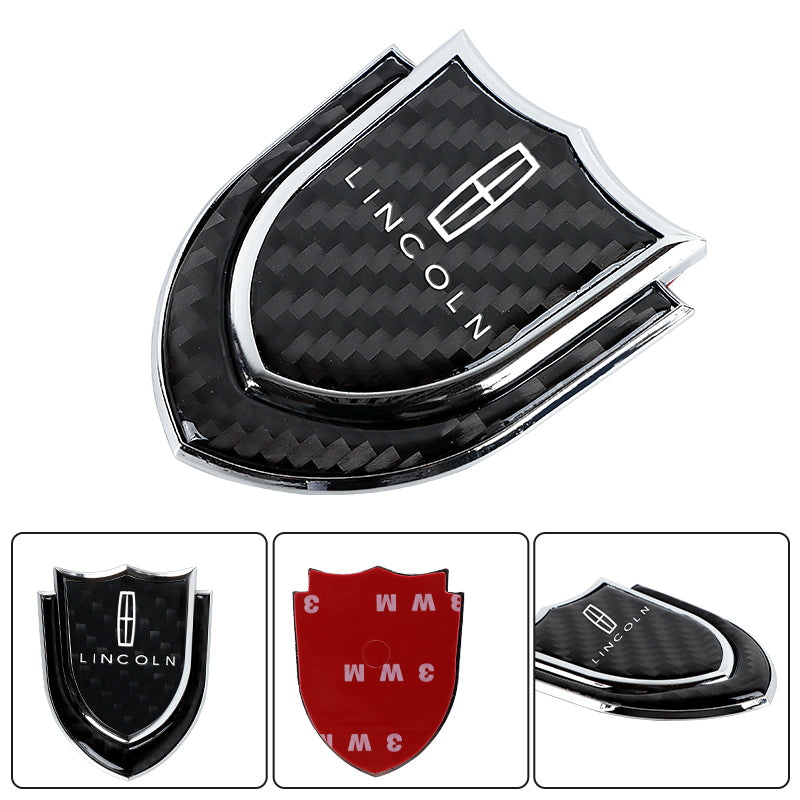 BRAND NEW LINCOLN 1PCS Metal Real Carbon Fiber VIP Luxury Car Emblem Badge Decals