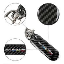 Load image into Gallery viewer, Brand New Universal 100% Real Carbon Fiber Keychain Key Ring Mugen Power