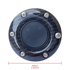 BRAND NEW UNIVERSAL CARBON FIBER CAR HORN BUTTON STEERING WHEEL CENTER CAP