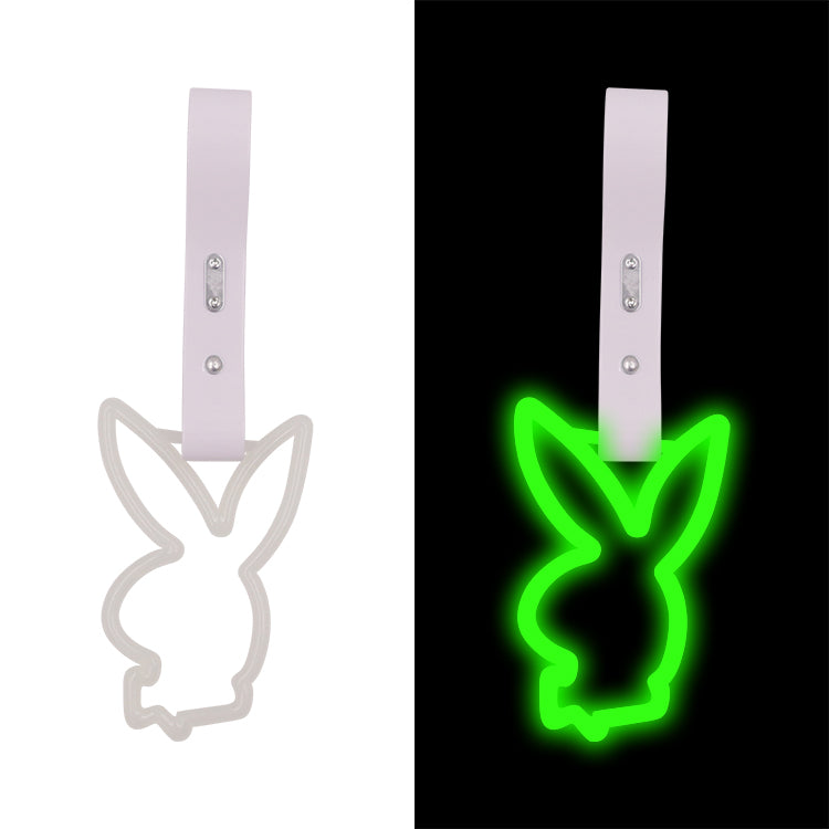 Brand New Playboy Bunny Shaped Glow in the Dark Green JDM TSURIKAWA Subway Bus Handle Strap Charm Drift