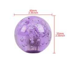 Load image into Gallery viewer, BRAND NEW UNIVERSAL V2 CRYSTAL BUBBLE PURPLE ROUND BALL SHIFT KNOB MANUAL CAR RACING GEAR UNIVERSAL