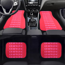 Load image into Gallery viewer, Brand New 4PCS UNIVERSAL BRIDE RED Racing Fabric Car Floor Mats Interior Carpets