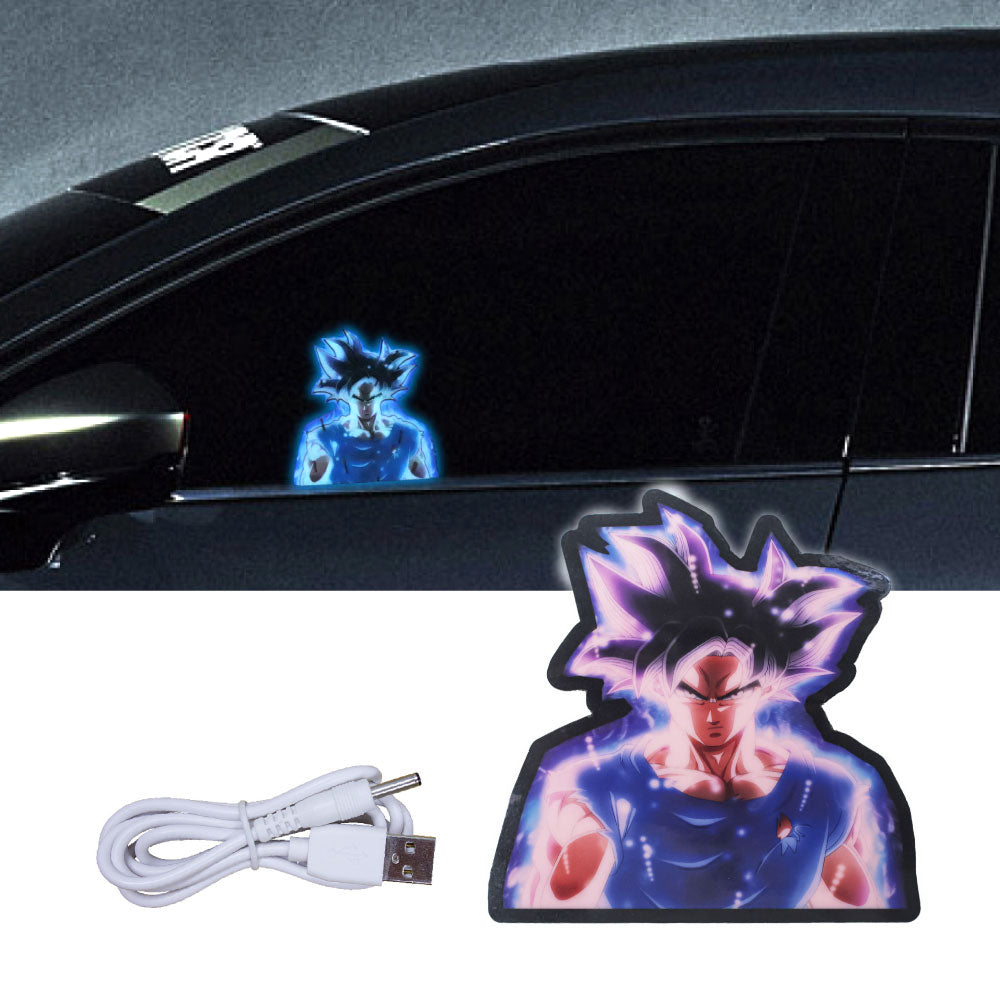 BRAND NEW DRAGON BALL Z GOKU JDM Glow Panel Electric Lamp Interior LED Light Sticker Window Flashing