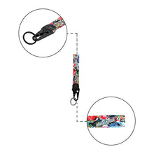 Load image into Gallery viewer, BRAND NEW Stickerbomb Racing Keychain Metal key Ring Hook Strap Lanyard Universal