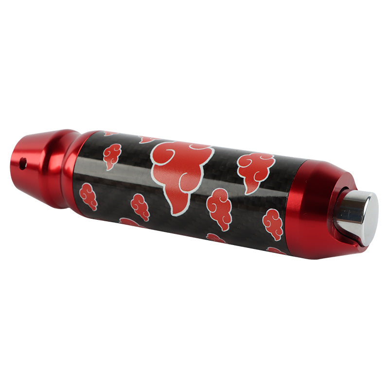 Brand New Naruto Akatsuki Cloud Universal Real Carbon Fiber Red Aluminum Automatic Transmission Racing Gear Shift Knob