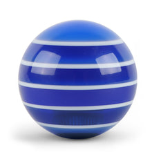 Load image into Gallery viewer, Brand New Jdm Universal Glossy Blue W/White Stripes Round Ball Shifter Shift Knob M8 M10 M12