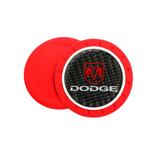 Load image into Gallery viewer, Brand New 2PCS Dodge Real Carbon Fiber Car Cup Holder Pad Water Cup Slot Non-Slip Mat Universal