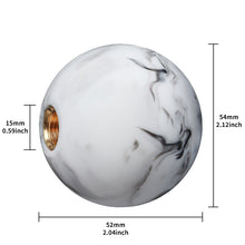 Load image into Gallery viewer, BRAND NEW UNIVERSAL JDM Pearl Round Starball White/Black Manual Gear Stick Shift Knob Lever Shifter M8 M10 M12