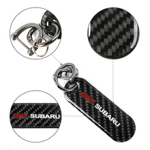 Load image into Gallery viewer, Brand New Universal 100% Real Carbon Fiber Keychain Key Ring For Subaru