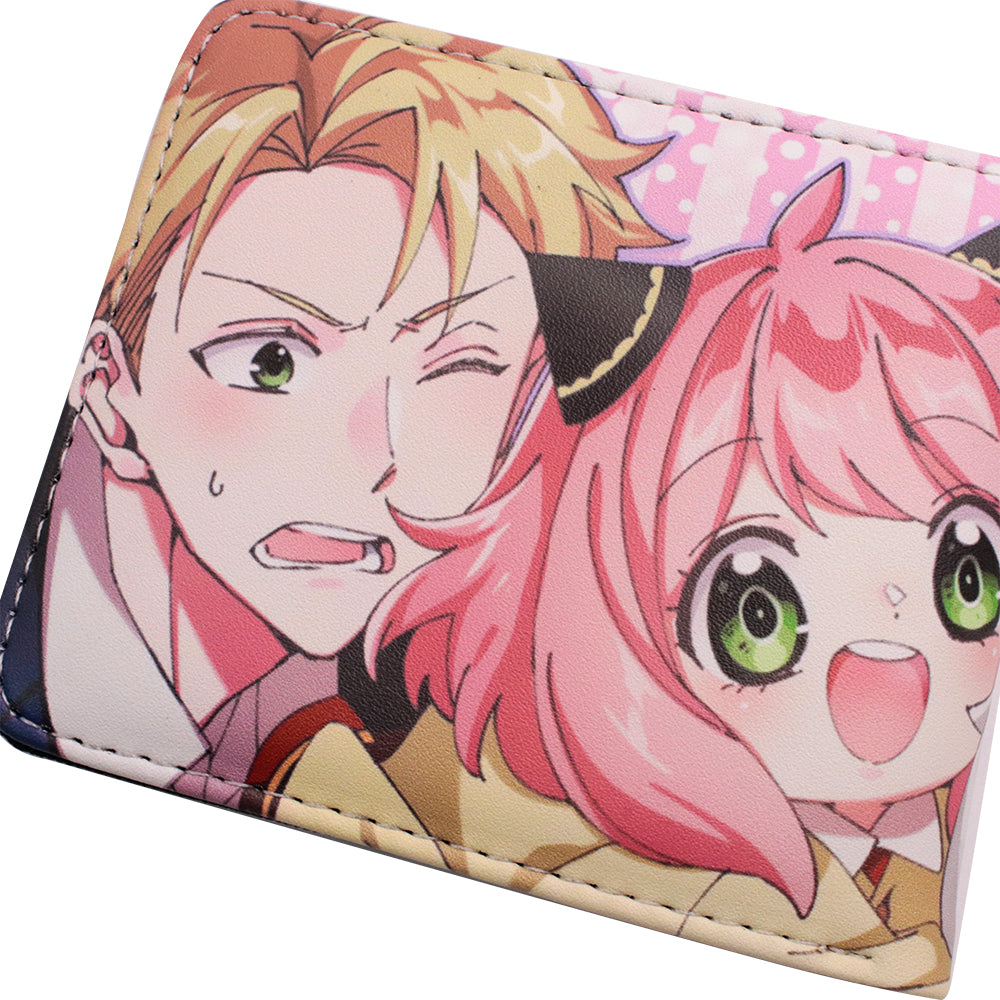 Brand New Unisex SPY X Family Anya Forger Anime Purse Short Bifold Fashion Leather Wallet