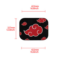 Load image into Gallery viewer, Brand New 4PCS Naruto Akatsuki Cloud Racing Red Fabric Car Floor Mats Interior Carpets