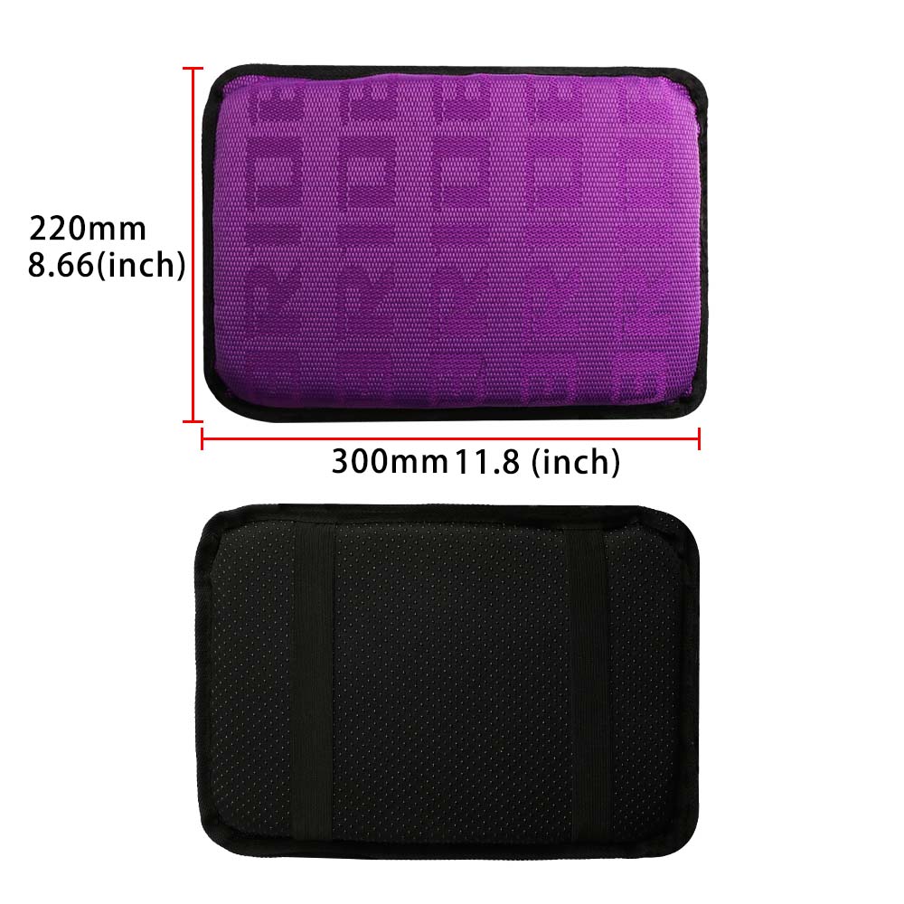 BRAND NEW BRIDE Gradation Fabric Car Armrest Pad Cover Center Console Box Cushion Mat Purple