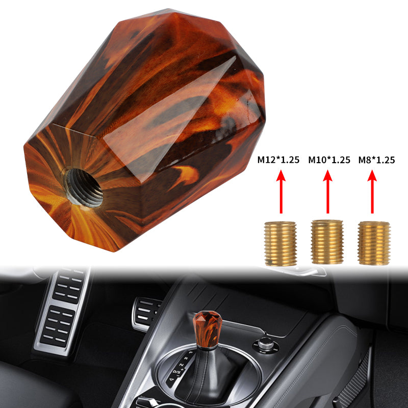 BRAND NEW JDM 60mm Universal Diamond Fire Aluminum Manual Gear Stick Shift Knob Shifter M8 M10 M12