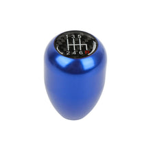 Load image into Gallery viewer, Brand New Universal Real Carbon Sticker 6 Speed Aluminum Manual Gear Stick Blue Shift Knob M8 M10 M12