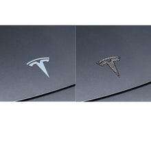 Load image into Gallery viewer, BRAND NEW 2020-2023 Tesla Model Y Logo Cover Real Carbon Fiber Front Hood Badge Emblem