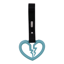 Load image into Gallery viewer, Brand New Broken Heart Teal JDM TSURIKAWA Ring Subway Train Bus Handle Strap Charm Drift