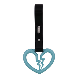 Brand New Broken Heart Teal JDM TSURIKAWA Ring Subway Train Bus Handle Strap Charm Drift