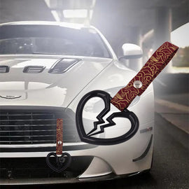 Brand New Broken Heart Black JDM TSURIKAWA Ring Subway Train Bus Handle Strap Charm Drift