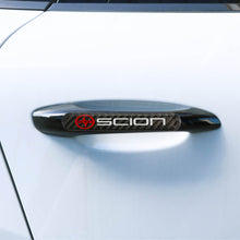 Load image into Gallery viewer, Brand New 4PCS Scion Real Carbon Fiber Black Car Trunk Side Fenders Door Badge Scratch Guard Sticker