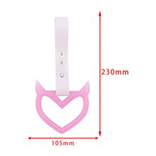 Load image into Gallery viewer, Brand New Devil Demon Heart Pink Glows In The Dark JDM TSURIKAWA Ring Subway Train Bus Handle Strap Charm Drift