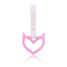 Load image into Gallery viewer, Brand New Devil Demon Heart Pink Glows In The Dark JDM TSURIKAWA Ring Subway Train Bus Handle Strap Charm Drift