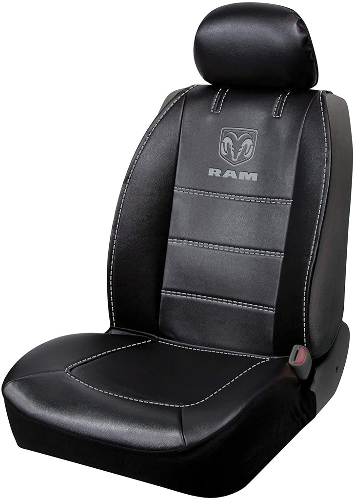 BRAND NEW Universal Ram Elite Synthetic Leather Car Truck Suv 1 Front Sideless Seat Covers Set + Headrest Cover Also