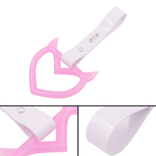 Load image into Gallery viewer, Brand New Devil Demon Heart Pink Glows In The Dark JDM TSURIKAWA Ring Subway Train Bus Handle Strap Charm Drift