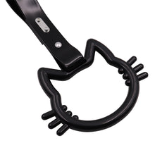 Load image into Gallery viewer, Brand New Hello Kitty Black JDM TSURIKAWA Ring Subway Train Bus Black Handle Strap Charm Drift